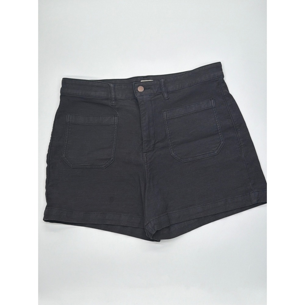 Faherty Brand Women Black Utility Patch‎ Pocket Shorts High Rise Size 31